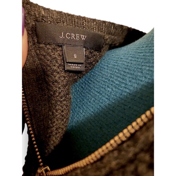 J.Crew Women Top Sweater Blouse Prairie Core Tunic Crew Neck Size S Gray… - Picture 2 of 6